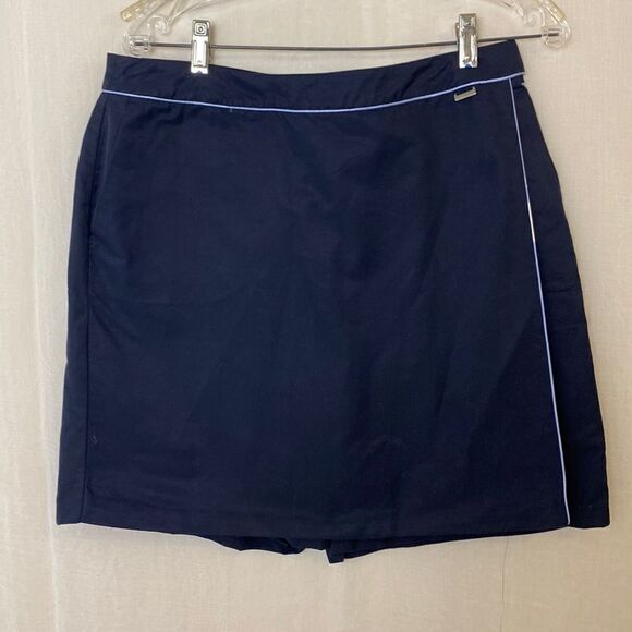 Escada Sport Skort Golf Navy with Light Blue Piping Size 40 / 10 - Picture 1 of 11